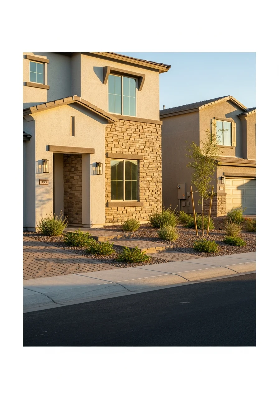 Gilbert home exterior showing contemporary design and master-planned community character.