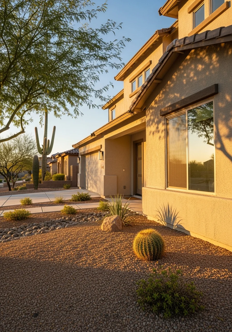 Mesa home exterior showing typical suburban property with desert landscaping and modern finishes.