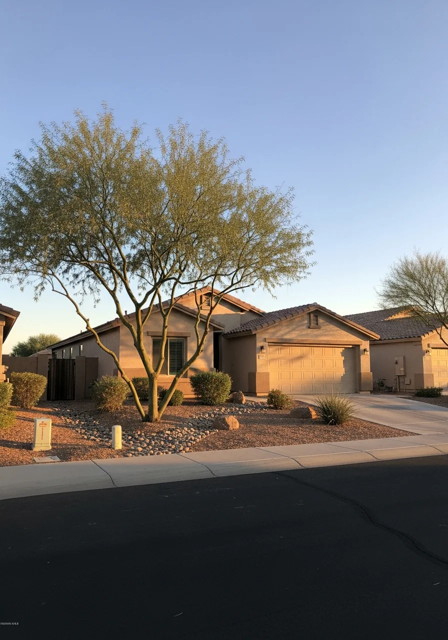 Peoria home exterior with desert landscaping and residential property details.